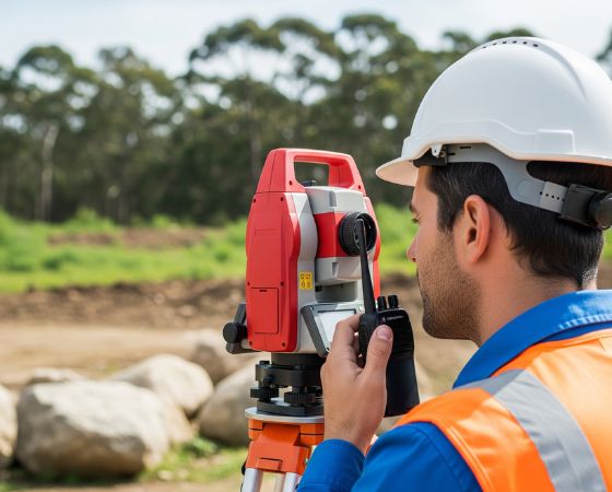 Site Clearing - Surveyor with Tripod - 560 x 450 - v.3